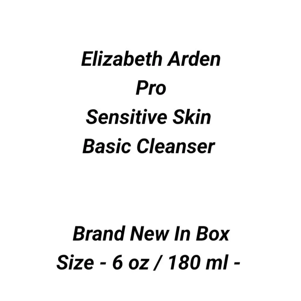 🌸 Elizabeth Arden PRO Sensitive Skin Basic Cleanser & Makeup Remover 6 oz NIB